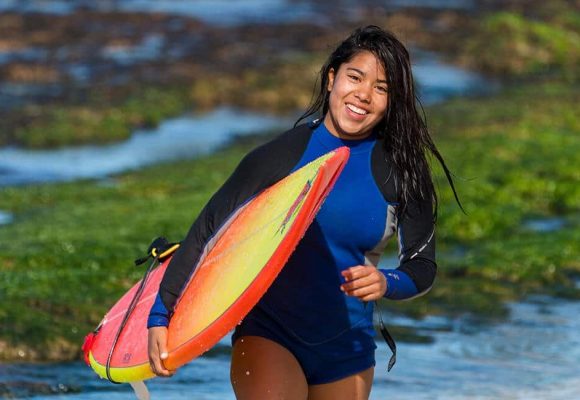 The Surfer Performed a Sharp Jump and Did not Even Fall